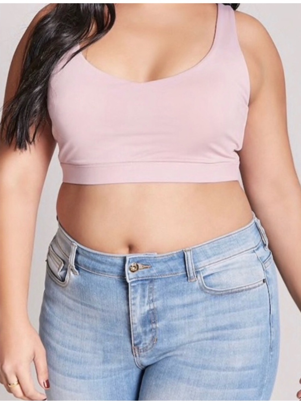 Plus size medium impact sports bra cute back